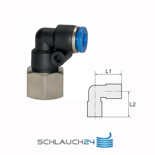 L-Steckverschraubung Winkel 90° drehbar mit Innengewinde zylindrisch G 1/8 10 mm