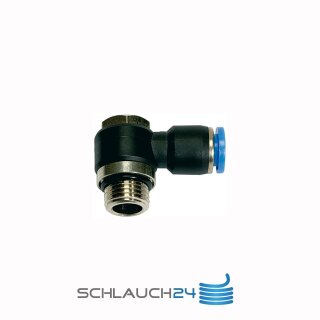 L-Steckverschraubung mit Außengewinde drehbar Außengewinde zylindrisch mit O-Ring (NBR) G 3/8 10 mm