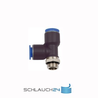 T-Steckverschraubung Steckanschlüsse in L-Form drehbar Außengewinde zylindrisch mit O-Ring (NBR) G 1/8 6 mm