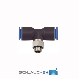 Y-Steckverschraubung drehbar Außengewinde konisch mit Gewindebeschichtung R 1/4 8 mm