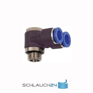 Y-Winkelsteckverschraubung mit Außensechskant drehbar Außengewinde zylindrisch mit O-Ring (NBR) G 1/2 12 mm