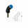 Steckverbinder mit Stecknippel Winkel 45° Blaue Serie Stecknippel 10mm / Schlauch 10mm