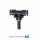 T-Steckverbindung mit Stecknippel reduzierend T-Stück Blaue Serie 8 mm / 6 mm