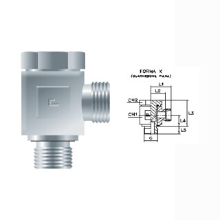 Drosselfreie Schwenkverschraubung metrisch WH15LM-ED OMD