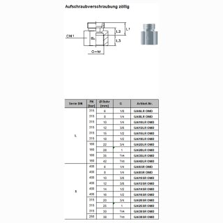 Aufschraubverschraubung metrisch GAI-LM