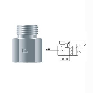 Aufschraubverschraubung metrisch GAI15LM OMD