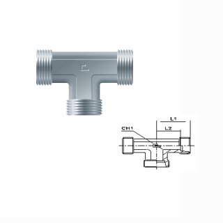 T-Verschraubung für Hydraulikverschraubung