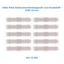 100er Pack Schlauchverbindungsrohr aus Kunststoff - POM...