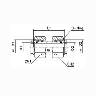 Gerade Hydraulikverschraubung Doppelmutter GZ10L