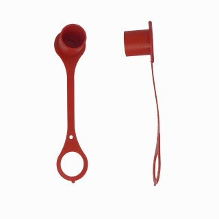 20 x Hydraulik Staubschutz Staubkappe für Standardstecker Baugröße 3 Rot