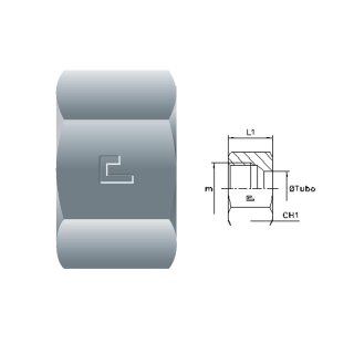Überwurfmutter M12L