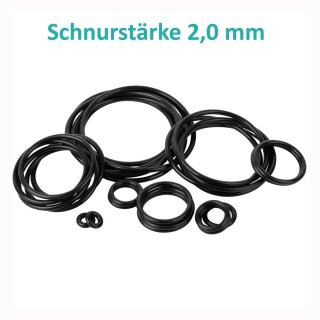 O-Ring Schnurstärke 2,0 mm NBR (70 Shore A)