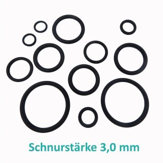 O-Ring Schnurstärke 3,0 mm NBR (70 Shore A)  Ø 4 x 3,00 mm