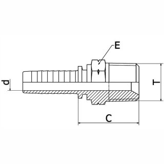 Pressnippel AGN NM - Anschlussstutzen mit konischem NPTF-Gewinde