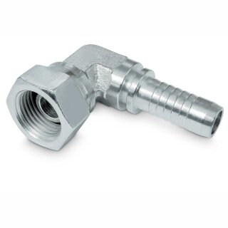Pressnippel DKR 90° BF 90° KOMPAKT - BSP-Dichtkopf - 60°-Konus mit Überwurfmutter - BSP-Gewinde