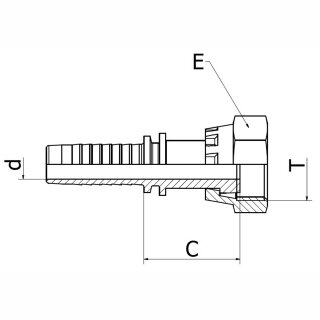 Pressnippel ORFS Überwurfmutter LORF - ORFS-Dichtform mit Überwurfmutter - UN-/UNF-/UNS-Gewinde