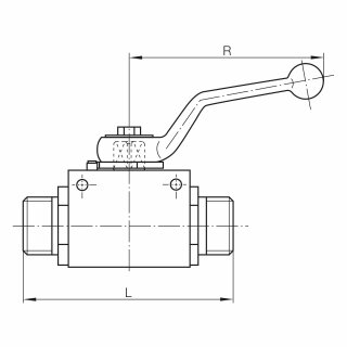 3/2-Wege Umschaltkugelhahn VC-KHU3 Withworth-Rohrgewinde - Innengewinde (BSP) - DIN EN ISO 228-1